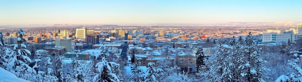 Spokane with snow